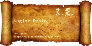 Kugler Robin névjegykártya